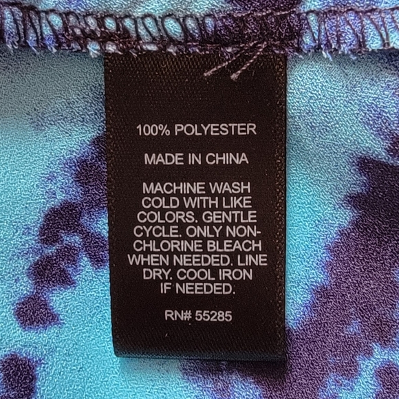 NWT EXPRESS stripe dyed criss cross back flutter sleeve silky blouse - Picture 4 of 10